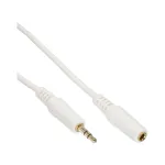 InLine Audio kabelis, 3.5 mm M/Mot, Stereo, baltas/auksinis 10 m