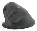 Hama 00173093 EWM-600L ergonomi&scaron;ka vertikali pelė, kairiarankiams, belaidė 2,4 GHz + Bluetooth, kelių įrenginių, optinė 1600 DPI, įkraunama, juoda