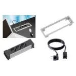 Bachmann POWER FRAME 3-way &ndash; Rėmas prievadams &ndash; sidabri&scaron;kai pilkas, RAL 9006 (317.000)