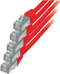 Tinklo kabelis ShiverPeaks S/CONN raudonas Cat6 S/FTP 0,5 m