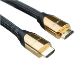 Roline Premium - HDMI mit Ethernetkabel - HDMI (M) bis HDMI (M) - 1 m - Doppelisolierung - Nylon Black - 4K Unterst&uuml;tzung