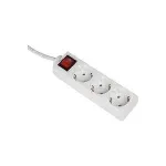 Hama 00030535 apsauginis nuo vir&scaron;įtampių lizdinis skirstytuvas, baltas, 3 AC lizdai, 3 m