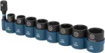 Makita E-16639 &ndash; impaktinių antgalių rinkinys 3/8 colio, 8 dalių, su adapteriu 1/4 colio