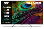 Sharp 4K QLED MiniLED TV 50JP7265E | 50 colių | Smart TV | Google TV | UHD | Sidabrinis