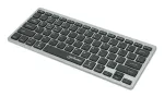 Manhattan Ultra Slim Dual-Mode belaidė klaviatūra, Vokiečių QWERTZ i&scaron;dėstymas, Bluetooth 3.0 ir 2,4 GHz, 78 žemo profilio žirkliniai klavi&scaron;ai, 10 m diapazonas, USB-A micro imtuvas, AAA baterija (įtraukta), Windows ir Mac, 3 metų garantija