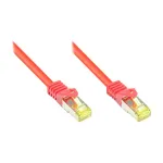 RJ45 jungiamasis kabelis su Cat.7 žaliava ir užraktų apsauga (RNS&reg;), S/FTP, PiMF, halogenų neturintis, 600MHz, OFC, raudonas, 0,5m, Good Connections&reg; (8070R-005R)