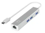 LevelOne USB-C Gigabit Ethernet adapteris su USB &scaron;akotuvu, USB Type-C, Ethernet, 1000 Mbit/s, sidabrinis