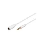 Wentronic Goobay 3,5 mm Jack ilginimo laidas, baltas, 1,5 m - 3,5 mm ki&scaron;tukas (4 kontaktai, stereo) > 3,5 mm lizdas (4 kontaktai, stereo) (62361)