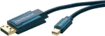 ClickTronic 70737 1m DisplayPort į Mini DisplayPort mėlynas DisplayPort laidas (70737)