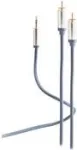 shiverpeaks FLEXLINE Audiokabel, 2 x Cinchstecker - 3,5 mm Klinkenstecker, 0,75 m, hochflexibel, vergoldete - 1 St&uuml;ck (FL31-32131)