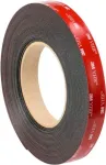 3M 7100211838 lipni juosta, juoda, 33 m x 12 mm, tinka vidaus ir lauko darbams