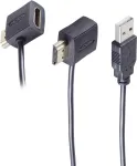 Vaizdo kabelio adapteris ShiverPeaks BS10-01002, 0,5 m, HDMI A tipo (standartinis) į USB, juodas