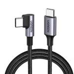 Ugreen USB-C (tiesus) / USB-C (kampuotas) PD QC 60W 3A 0.5m US255 (pilka)