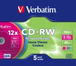 Verbatim CD-RW Colour 12x 700 MB 5 vnt.