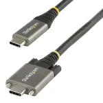 StarTech.com 1 m &scaron;oninis fiksavimo varžtais USB-C laidas, 10 Gbps, USB-IF sertifikuotas, USB 3.1/3.2 Gen 2, 100 W (5 A) PD įkrovimas, DP Alt režimas, dvigubas varžtas