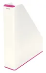 Leitz WOW dviejų spalvų žurnalų dėklas, rožinis, baltas, plastikinis, A4, 272 mm, 318 mm, 430 g