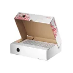 Archyvinė dėžė Esselte Speedbox FSC&reg; horizontali 80 mm, raudona, balta, A4, 180 g, 80 x 350 x 250 mm
