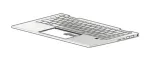 Klaviatūra HP M45220-DH1 danų, suomių, norvegų i&scaron;dėstymas, sidabrinė, su foniniu ap&scaron;vietimu