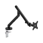 Kruger & Matz Warrior GU-100 Monitor Mount - Single Arm, Desk Clamp/Grommet, Black