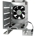 INTER-TECH IPC tvirtinimo rėmelis ER-47045-1, 2,5 inch HDD/SSD į 3,5 inch lizdą, 2x USB 3.0 priekiniai prievadai, juodas