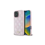 Guess GUHMP16LPGPYSP iPhone 16 Pro 6,3 col. kietas dėklas rožinis Peony Script Logo MagSafe
