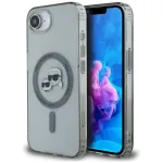 KARL LAGERFELD IML Metal Karl & Choupette Heads MagSafe dėklas, skirtas iPhone 16e / 17e, juodas