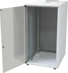 IT-BUDGET 19 colių tinklo spinta SJB - 18U - 600x600 mm - stiklinės durys - galinė panelė - &scaron;viesiai pilka (W-3987-01-04-011-BBL)