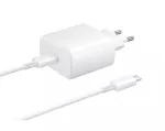 Samsung EP-TA845EWE + EP-DW767JWE 45W kelioninis įkroviklis ir USB-C į USB-C duomenų laidas baltas (OOB Bulk)