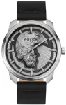 Police PL.15714JS-04 vyri&scaron;kas laikrodis, 42 mm, pilkas ciferblatas, odinė apyrankė