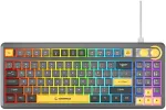 Rampage CYCLONE KNOB RGB 90% laidinė membraninė žaidimų klaviatūra, juoda