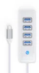 ORICO PW4U-C3-015-WH-EP USB-C Hub 4x USB-A 3.2 Gen 1 Baltas