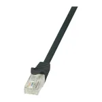 LogiLink CP2023U EconLine Cat6 U/UTP RJ45 Patch Laidas - 0,5 m, juodas, su apsauga nuo užraktų
