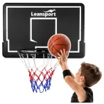 LEAN SPORT 30566 krep&scaron;inio lenta su lanku &ndash; 90 cm polikarbonato lenta, montuojama prie sienos, juoda/raudona | Kur.lt