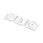 LOGILINK PA0344 belaidis magnetinis 3-in-1 įkroviklis Apple įrenginiams, baltas, sulankstomas, MagSafe, 15W