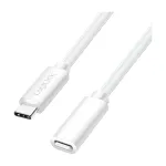 Logilink USB 2.0 USB-C ilginamasis laidas (ki&scaron;tukas&ndash;lizdas) &ndash; 100W PD, 480 Mbps, baltas, 2 m