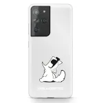 Karl Lagerfeld KLHCS21LCFNRC Galaxy S21 Ultra permatomas kietas dėklas su Choupette dizainu