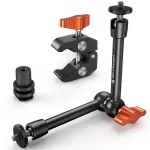 KF Magic Arm Super Clamp tvirtinimo rinkinys su 1/4 colio ir 3/8 colio sriegiais, 15-55 mm žnyplėmis, ISO &scaron;altojo bato adapteriu