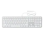 Satechi Slim LX3 laidinė ap&scaron;viesta klaviatūra su skaičių bloku, USB-C/USB-A, Mac/Windows režimo jungiklis, sidabrinė