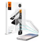 Spigen Glas.tR EZ Fit Pro AC 2 vnt. grūdinto stiklo ekrano apsauga Samsung Galaxy S26 FE - skaidri, 9H kietumas, automatinio lygiavimo padėklas