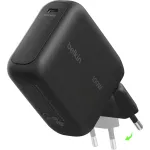 Belkin BOOSTCharge 100W USB-C GaN sieninis įkroviklis - juodas WCH025KQBK