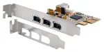EXSYS EX-16500E-2 FireWire 1394a PCIe plok&scaron;tė, 3+1 portų, TI lustas