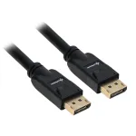 Sharkoon Displayport 1.3 laidas, ki&scaron;tukas > ki&scaron;tukas, 4K, juodas, 3 m