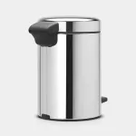 Brabantia NewIcon 5L pedal &scaron;iuk&scaron;liadėžė Brilliant Steel