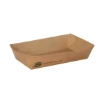 PAPSTAR pure 100% Fair padėkliukai bulvytėms, dideli, 10,5 x 17 cm, &scaron;viežio pluo&scaron;to kartonas, rudos spalvos, 80 vnt. (87244)