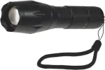 ChiliTec LED žibintuvėlis Zoom 10W, 3x AAA, juodas 22106