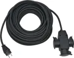 Prailginimo laidas Brennenstuhl 1167820301 25m 3 AC lizdai Lauko Juoda