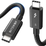 USB-C kabelis BlitzWolf BW-HDC8 1,5 m 240W juodas