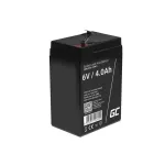 UPS baterija Green Cell AGM15, 6 V, 4 Ah, sandarus &scaron;vino rūg&scaron;ties (VRLA), juoda, 680 g
