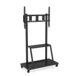 Porterinis plok&scaron;čiaekranis grindinis stovas TECHLY Signage Display Mount ICA-TR30 &ndash; 55&ndash;100 colių, VESA 1200x600, maks. 150 kg, ratukai, juodas