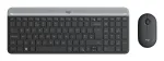Belaidis klaviatūros ir pelės rinkinys LOGITECH MK470 Slim Wireless Combo, grafitas, AZERTY prancūzų